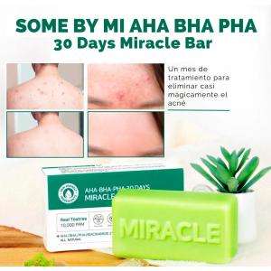SOME BY MI - Barra limpiadora AHA, BHA, PHA 30 Days Miracle Cleansing Bar 106g