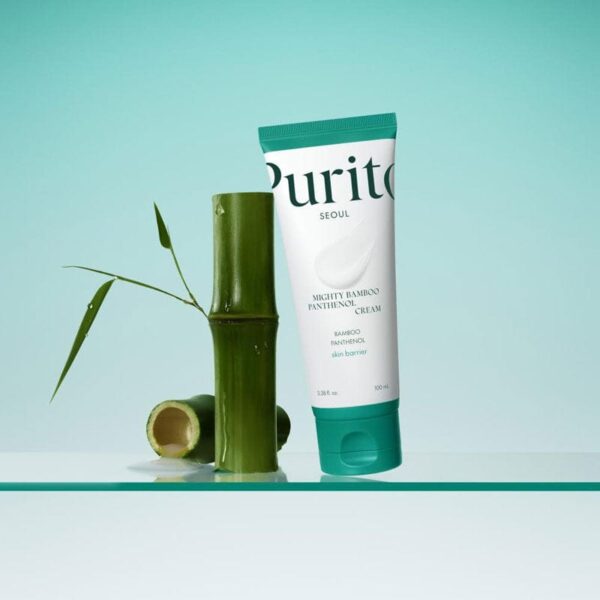 PURITO Crema con Pantenol 100ml mostrando su textura